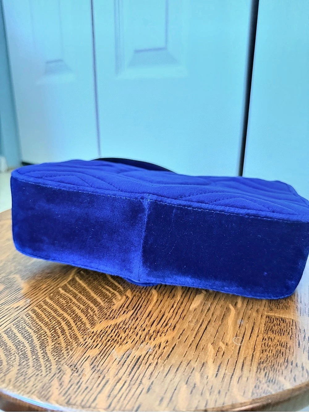 Gucci GG Marmont Velvet Small Shoulder Bag Blue - Picture 10 of 16